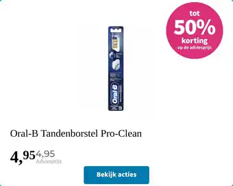 Plein.nl Oral-B Tandenborstel Pro-Clean aanbieding