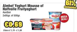 Budget Food Almhof Yoghurt Mousse of Halfvolle Fruityoghurt aanbieding