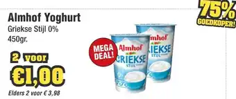 Budget Food Almhof Yoghurt aanbieding