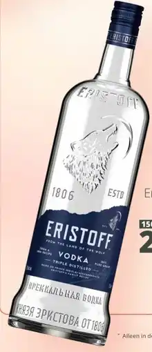 Mitra Eristoff Vodka aanbieding
