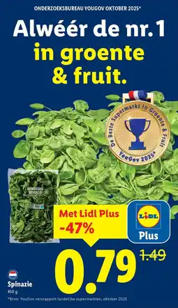 Lidl Spinazie aanbieding