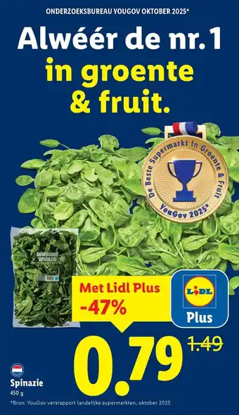 Lidl Spinazie aanbieding