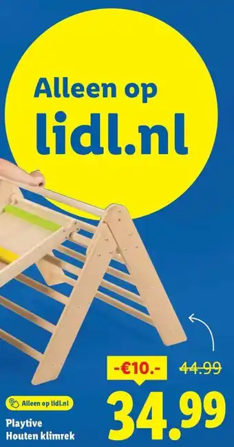 Lidl Playtive Houten klimrek aanbieding
