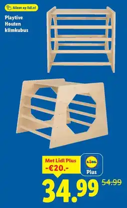 Lidl Playtive Houten klimkubus aanbieding