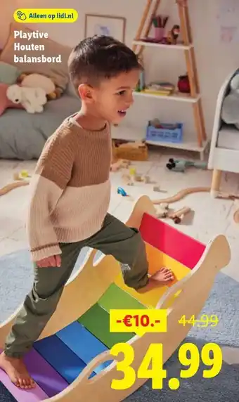 Lidl Playtive Houten balansbord aanbieding