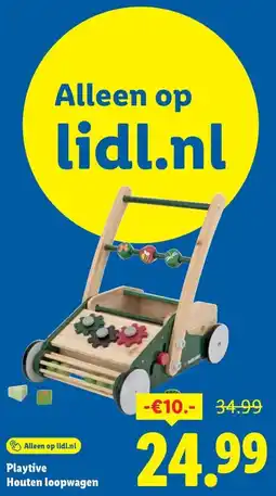 Lidl Playtive Houten loopwagen aanbieding