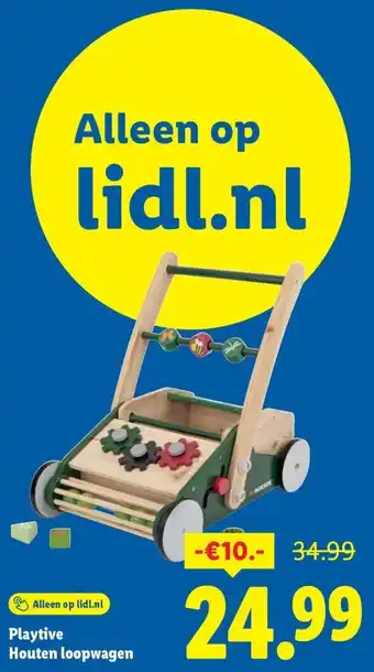 Lidl Playtive Houten loopwagen aanbieding