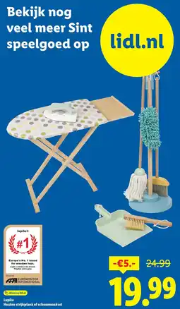 Lidl Lupilu Houten strijkplank of schoonmaakset aanbieding