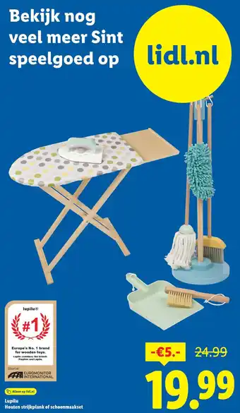 Lidl Lupilu Houten strijkplank of schoonmaakset aanbieding