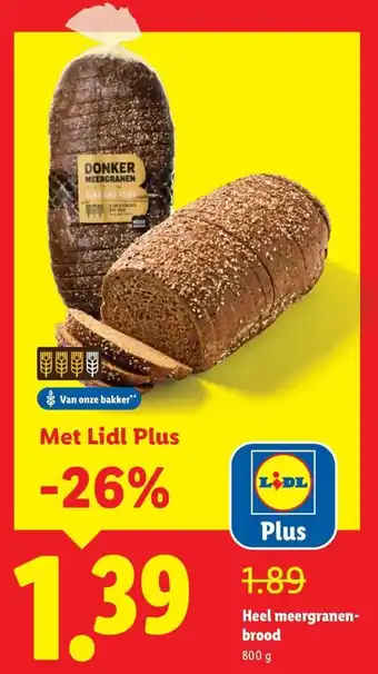 Lidl Heel meergranen brood aanbieding