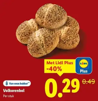 Lidl Volkorenbol aanbieding