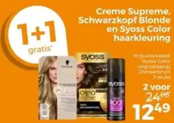 Trekpleister Creme Supreme, Schwarzkopf Blonde en Syoss Color haarkleuring aanbieding