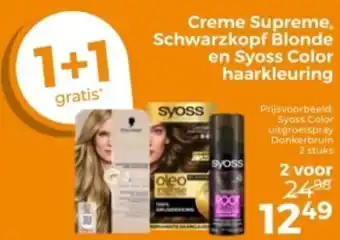 Trekpleister Creme Supreme, Schwarzkopf Blonde en Syoss Color haarkleuring aanbieding