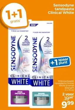 Trekpleister Sensodyne tandpasta Clinical White aanbieding