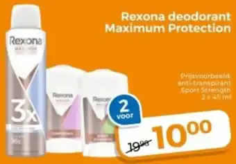Trekpleister Rexona deodorant Maximum Protection aanbieding