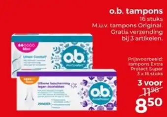 Trekpleister O.b. tampons aanbieding