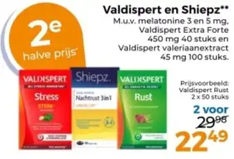 Trekpleister Valdispert en Shiepz aanbieding