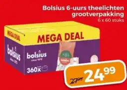 Trekpleister Bolsius 6-uurs theelichten grootverpakking aanbieding
