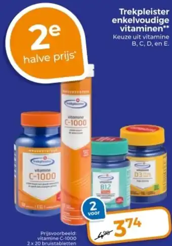 Trekpleister Trekpleister enkelvoudige vitaminen aanbieding