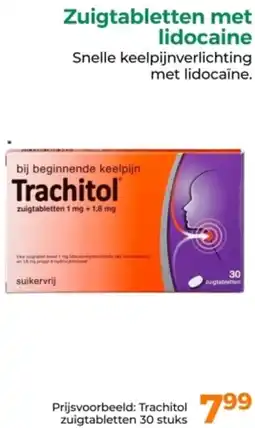 Trekpleister Zuigtabletten met lidocaine aanbieding