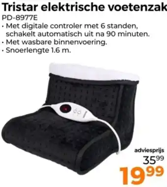 Trekpleister Tristar elektrische voetenzak PD-8977E aanbieding