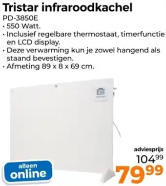 Trekpleister Tristar infraroodkachel PD-3850E aanbieding