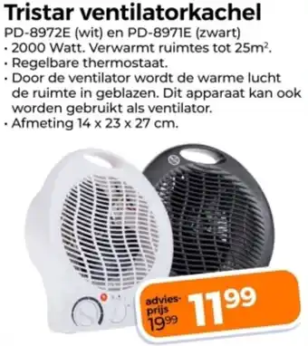 Trekpleister Tristar ventilatorkachel aanbieding