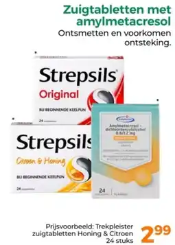 Trekpleister Zuigtabletten met amylmetacresol aanbieding