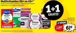 Kruidvat Multivitamine 50+ en 65+ aanbieding