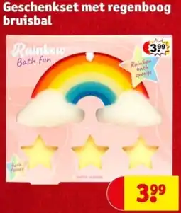 Kruidvat Geschenkset met regenboog bruisbal aanbieding