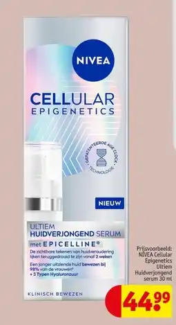 Kruidvat NIVEA Cellular Epigenetics Ultiem Huidverjongend serum aanbieding