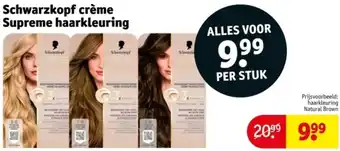 Kruidvat Schwarzkopf crème Supreme haarkleuring aanbieding