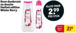 Kruidvat Dove deodorant en douche limited edition Winter Berry aanbieding
