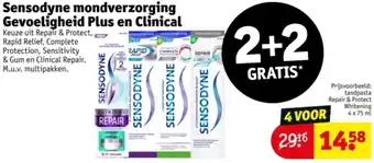 Kruidvat Sensodyne mondverzorging Gevoeligheid Plus en Clinical aanbieding