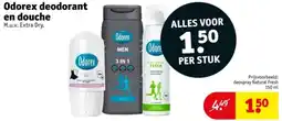 Kruidvat Odorex deodorant en douche aanbieding