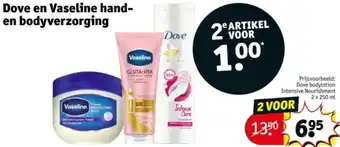 Kruidvat Dove en Vaseline hand en bodyverzorging aanbieding