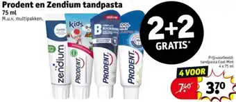 Kruidvat Prodent en Zendium tandpasta aanbieding