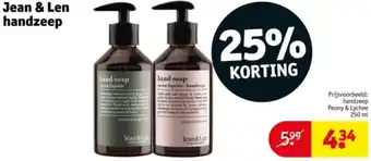 Kruidvat Jean & Len handzeep aanbieding