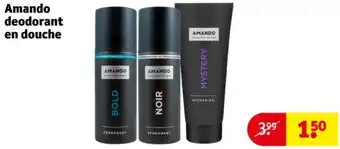Kruidvat Amando deodorant en douche aanbieding