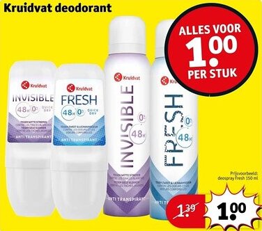 Kruidvat Kruidvat deodorant aanbieding