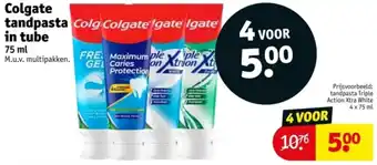 Kruidvat Colgate tandpasta in tube aanbieding