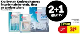 Kruidvat Kruidvat en Kruidvat Natures interdentale borstels, floss en tandenstokers aanbieding