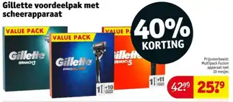 Kruidvat Gillette voordeelpak met scheerapparaat aanbieding