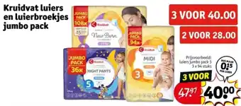 Kruidvat Kruidvat luiers en luierbroekjes jumbo pack aanbieding