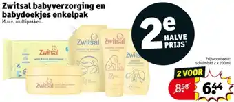 Kruidvat Zwitsal babyverzorging en babydoekjes enkelpak aanbieding