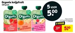 Kruidvat Organix knijpfruit aanbieding