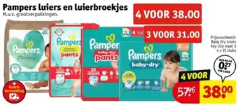 Kruidvat Pampers luiers en luierbroekjes aanbieding
