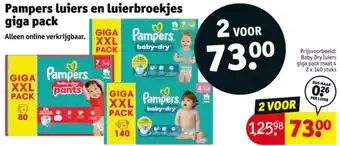 Kruidvat Pampers luiers en luierbroekjes giga pack aanbieding