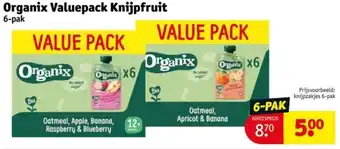 Kruidvat Organix Valuepack Knijpfruit aanbieding