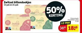 Kruidvat Zwitsal billendoekjes aanbieding